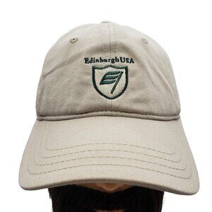 EDINBURGH USA Pukka Beige Green Adjustable Strapback Baseball Ball Cap Hat OSFA